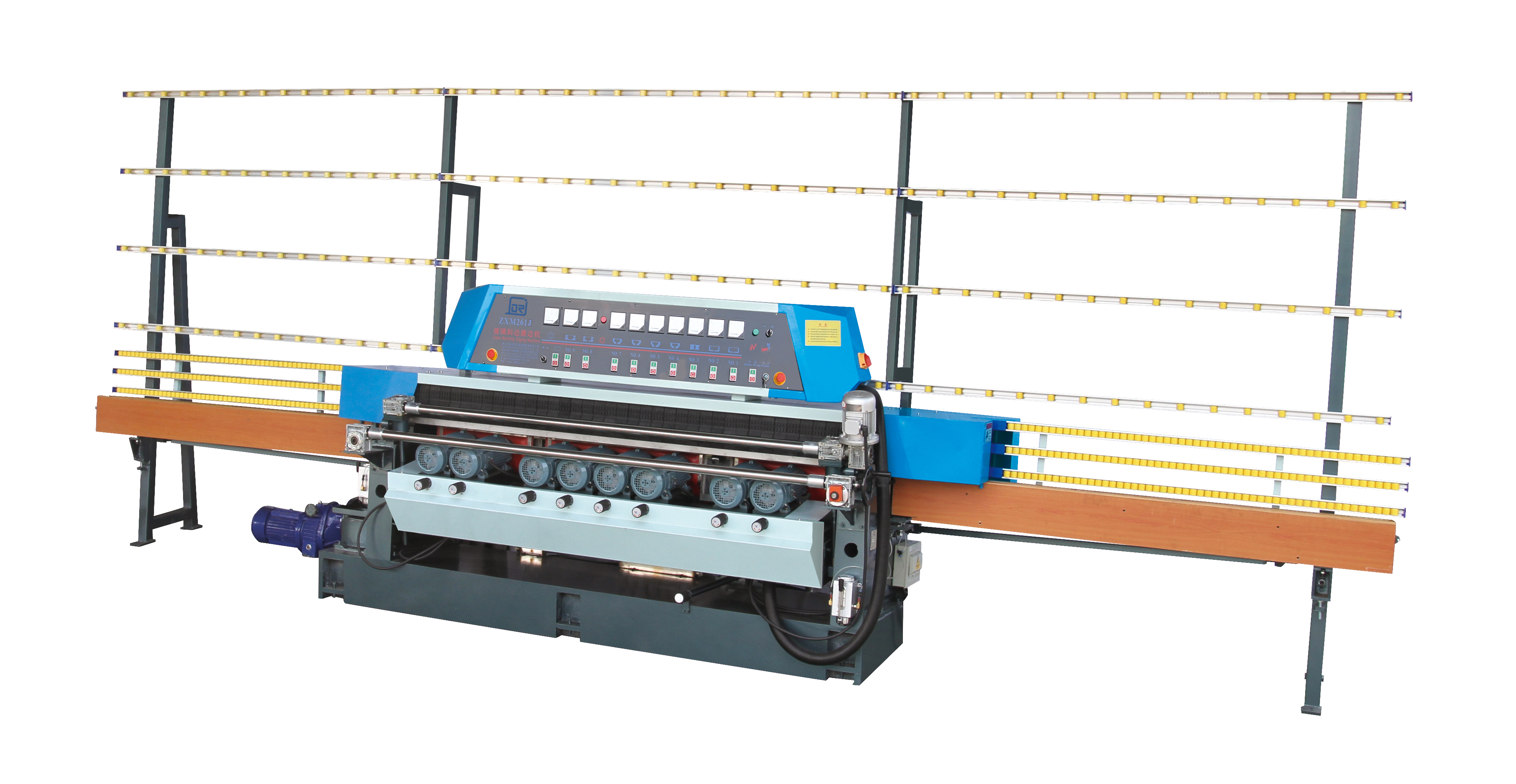 Glass straight beveling machine